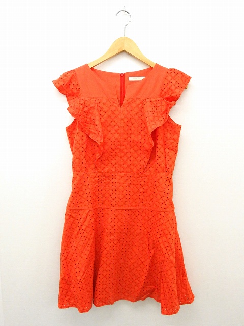 中古 オペーク Opaque ワンピース スカート 半袖 ジップ 派手 フリル コットン 綿 38 オレンジ Ut17 レディースの通販はau Pay マーケット ブランド古着のベクトル