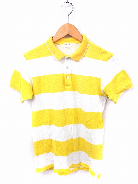 中古 ビームス Beams ポロシャツ ボーダー 半袖 コットン 綿 S イエロー 黄 ホワイト 白 Ft31 メンズの通販はau Pay マーケット ブランド古着のベクトル