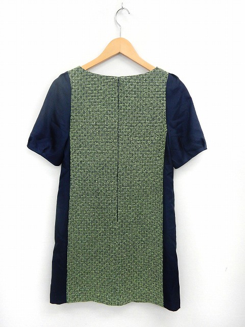 中古 フレディ グロスター Fredy Gloster ワンピース 膝丈 半袖 切り替え ポケット バックジップ 38 ネイビー の通販はau Wowma ブランド古着のベクトル