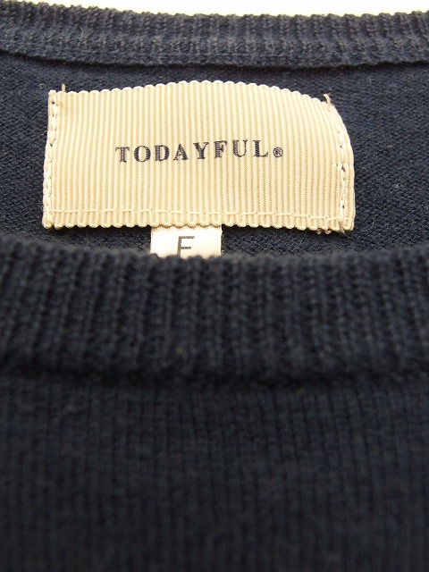 中古 トゥデイフル Todayful ワンピース ニット ミニ 長袖 綿 コットン ボーダー F ネイビー 紺 Kt43 レディースの通販はau Pay マーケット ブランド古着のベクトル