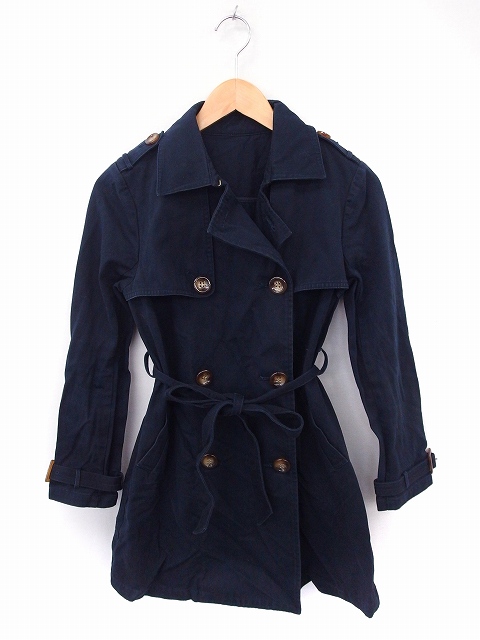 中古 ナノユニバース Nano Universe コート アウター トレンチコート 長袖 ひざ丈 M ネイビー 紺 Ft25 レディースの通販はau Pay マーケット ブランド古着のベクトル