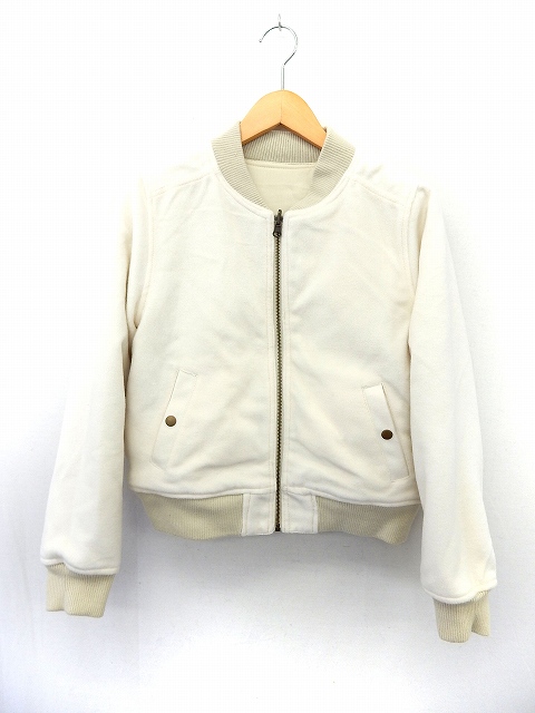 中古 ナイスクラップ Nice Claup ブルゾン アウター ジップアップ リバーシブル ポケット ホワイト St56の通販はau Pay マーケット ブランド古着のベクトル