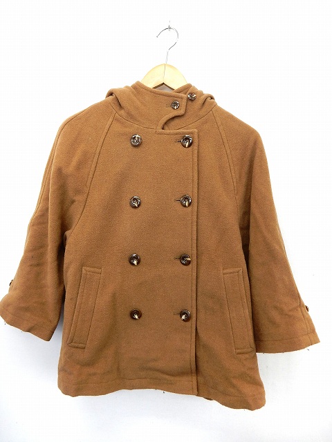 中古 コーエン Coen コート アウター フードコート ダブルボタン ポケット ウール F 茶 ブラウン St36 レディースの通販はau Pay マーケット ブランド古着のベクトル