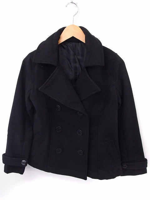 中古 Riche Glamour コート アウター Pコート 長袖 ショート丈 M ブラック 黒 Ft35 レディースの通販はau Pay マーケット ブランド古着のベクトル