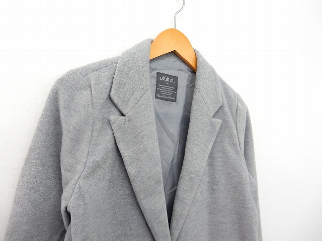 中古 フィルター Philter コート アウター チェスターコート ポケット 無地 シンプル M グレー St29 レディースの通販はau Pay マーケット ブランド古着のベクトル