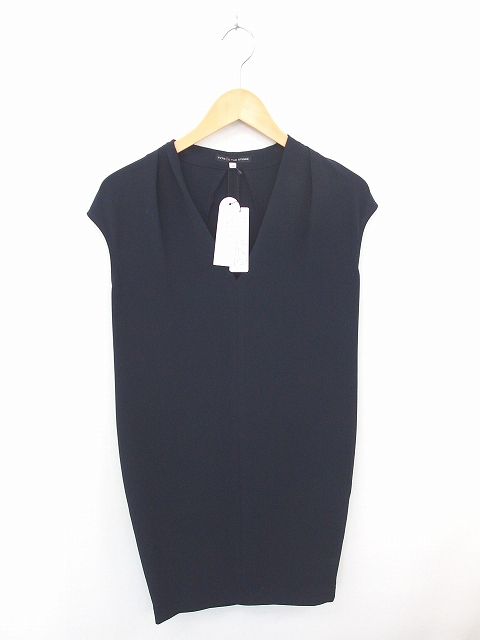 中古 未使用品 ティテ インザ ストア Tite In The Store タグ付き ワンピース 膝下丈 フレンチスリーブ 36 紺の通販はau Pay マーケット ブランド古着のベクトル