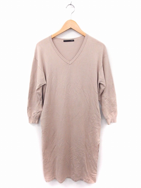 中古 ヘザー Heather ワンピース ニット Vネック 長袖 ロング丈 F ベージュ Ft15 レディースの通販はau Pay マーケット ブランド古着のベクトル