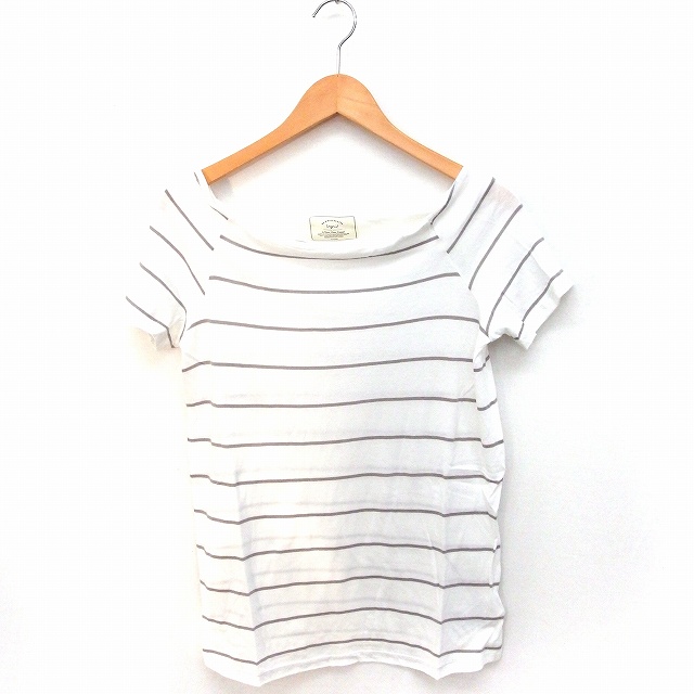 中古 アングリッド Ungrid Tシャツ カットソー ボーダー スクエアネック 半袖 綿 F ホワイト 白 Ft9 レディースの通販はau Pay マーケット ブランド古着のベクトル