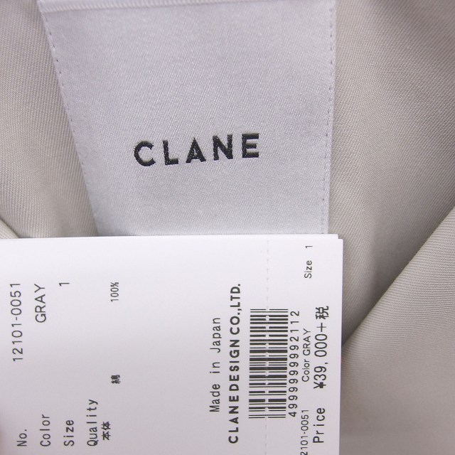 【中古】未使用品 クラネ CLANE 未使用 タグ付 スプリング コート ジャケット バックロング 1 灰 グレー /TT25 中古】未使用品 クラネ CLANE 未使用 タグ付 スプリング コート