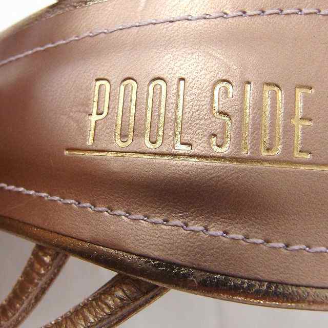 中古】プールサイド POOLSIDE 靴 シューズ サンダル ビジュー装飾 エコファー ピンヒール 22.5 ゴールド /FT24の通販はau PAY  マーケット - ブランド古着のベクトル | au PAY マーケット－通販サイト