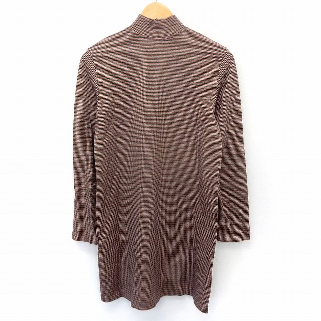 中古 ザラ Zara ワンピース カットソー 長袖 千鳥柄 ハイネック ハーフジップ M レッド St21 レディースの通販はau Pay マーケット ブランド古着のベクトル