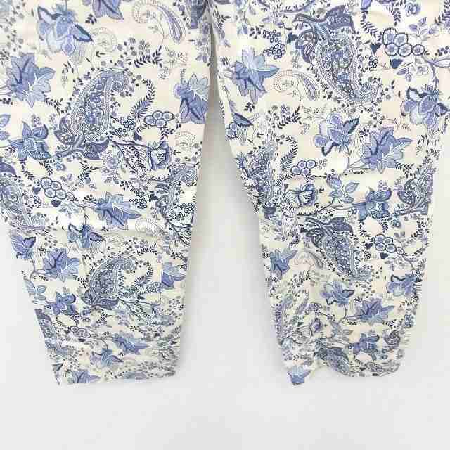 中古 ザラウーマン Zara Woman パンツ テーパード 花柄 ジップフライ 綿 コットン Xs アイボリー ブルー 白 紺の通販はau Pay マーケット ブランド古着のベクトル