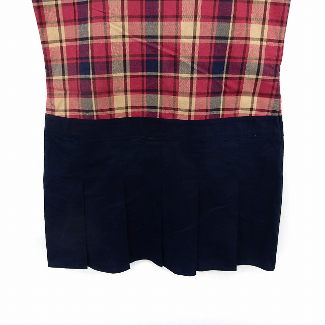 中古 ブルックスブラザーズ Brooks Brothers ワンピース ミニ ノースリーブ チェック プリーツ 14 レッド ネイビーの通販はau Pay マーケット ブランド古着のベクトル