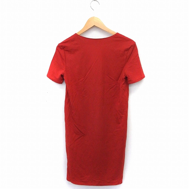 中古 ザラ Zara ワンピース Vネック 半袖 ひざ丈 無地 シンプル S レッド 赤 Ft43 レディースの通販はau Pay マーケット ブランド古着のベクトル