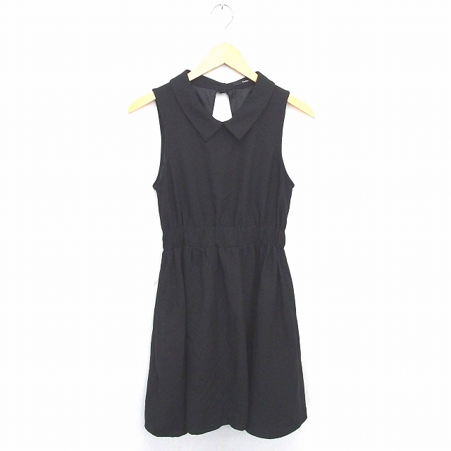 中古 カスタネ Kastane ワンピース 膝下丈 プルオーバー フレア ステンカラー 無地 ノースリーブ F 黒 ブラックの通販はau Pay マーケット ブランド古着のベクトル