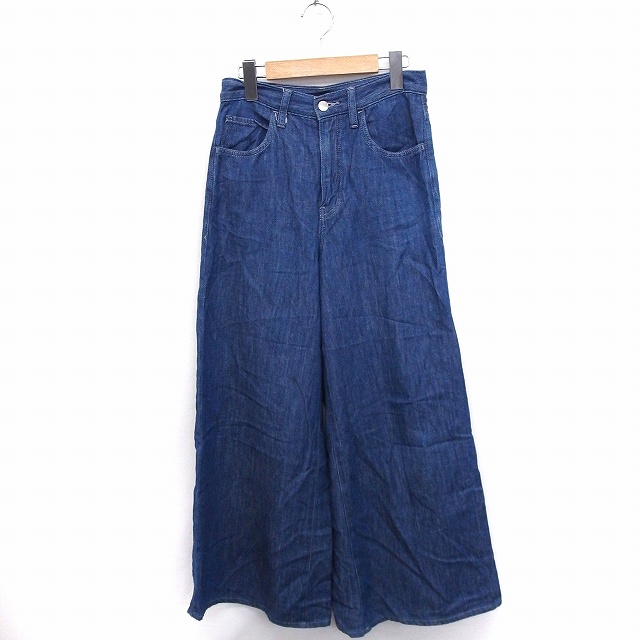 中古 ユニクロ Uniqlo パンツ ソフトデニム ワイド ロング コットン 綿 24 ブルー 青 Ft28 レディースの通販はau Pay マーケット ブランド古着のベクトル