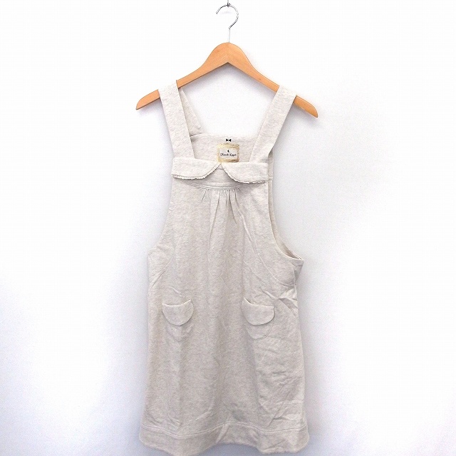 中古 フランシュリッペ Franche Lippee ワンピース ジャンパースカート ノースリーブ ひざ丈 綿 M ベージュ Ft17の通販はau Pay マーケット ブランド古着のベクトル