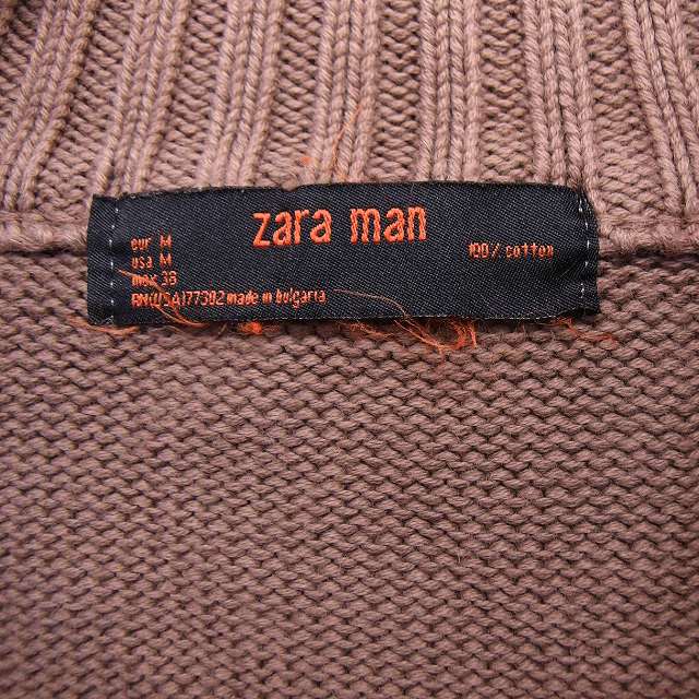 中古 ザラマン Zara Man ジャケット アウター ニット スタンドカラー 長袖 コットン 綿 M ブラウン 茶 Ft31 メンズの通販はau Pay マーケット ブランド古着のベクトル