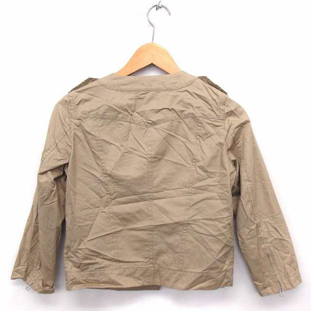【中古】マカフィー MACPHEE トゥモローランド ジャケット アウター ミリタリー ノーカラー 七分袖 コットン 綿 38|au PAY マーケット