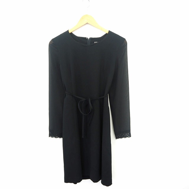 中古】.O.A A.O. ワンピース レース 透け感 無地 シンプル V