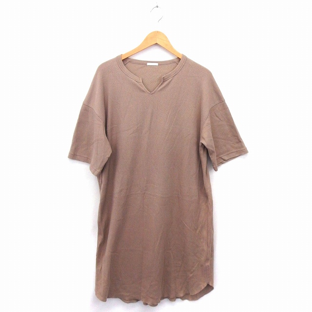 中古 ジーユー Gu ワンピース オープンフロントネック 半袖 ロング コットン 綿 L ライトブラウン 薄茶 Ft31 の通販はau Pay マーケット ブランド古着のベクトル