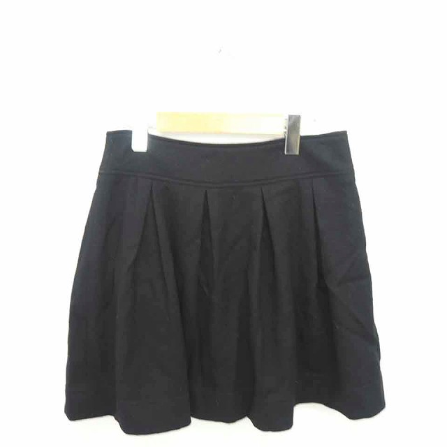 レイビームス Ray Beams スカート フレア ミニ バックジップ 無地 ウール 黒 ブラック /TT18 レディース 買いサイト  レディースファッション