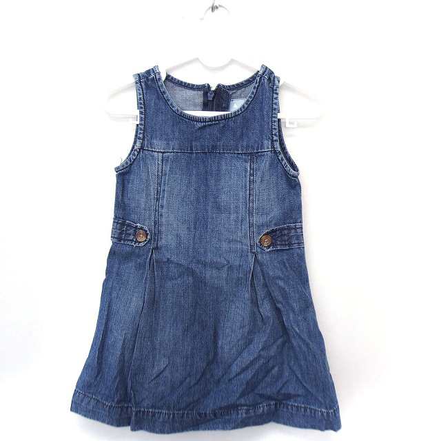 中古 ベビーギャップ Baby Gap 子供服 ワンピース デニム フレア ノースリーブ ミニ コットン 綿 95 ブルー 青 Ftの通販はau Pay マーケット ブランド古着のベクトル