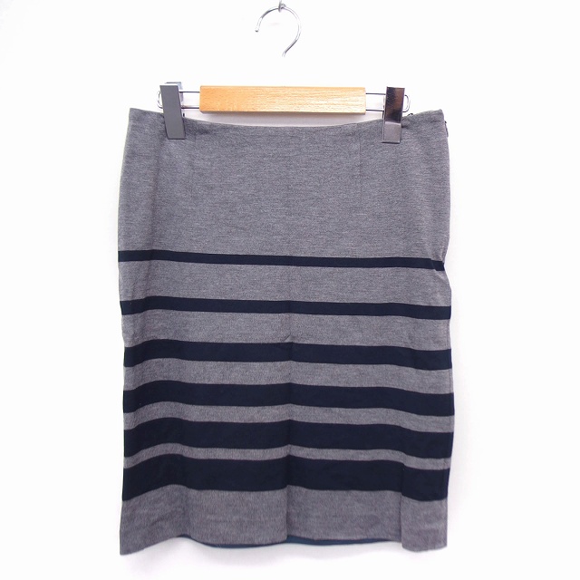 中古 I T S International スカート タイト ボーダー ひざ丈 S グレー 灰 Ft10 レディースの通販はau Pay マーケット ブランド古着のベクトル