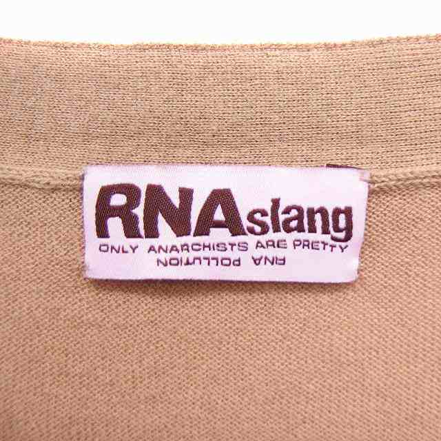 中古】アールエヌエースラング RNA SLANG カーディガン ニット ロゴ