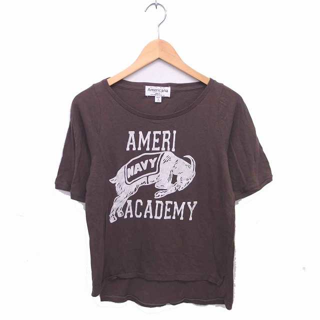 中古】アメリカーナ AMERICANA Tシャツ カットソー 丸首 英字 プリント ...