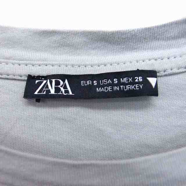 中古】ザラ ZARA フリル カットソー Tシャツ フレンチスリーブ