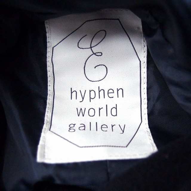 hyphen world gallery ネイビー 紺色ダッフルコート - アウター