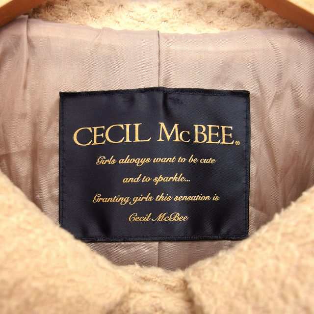 中古】セシルマクビー CECIL McBEE ラウンドカラー コート ミディ丈 A