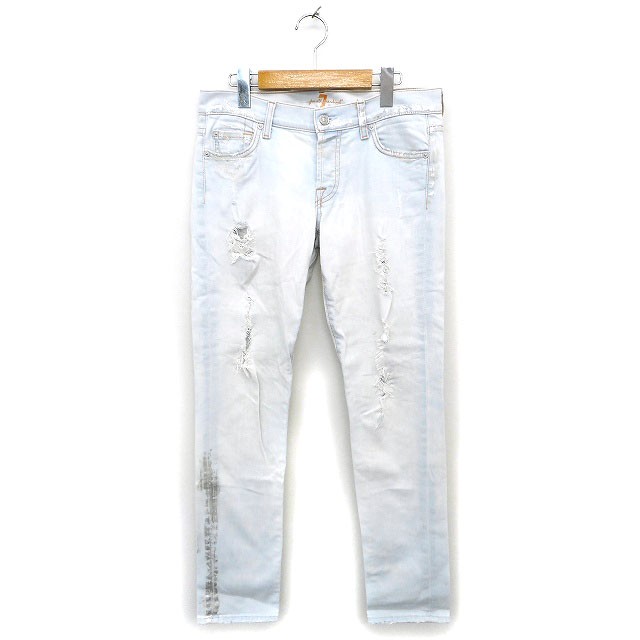 中古】セブンフォーオールマンカインド 7 FOR ALL MANKIND デニム ジーンズ ダメージ加工 ローライズ コットン 綿 の通販はau  PAY マーケット - ブランド古着のベクトル | au PAY マーケット－通販サイト