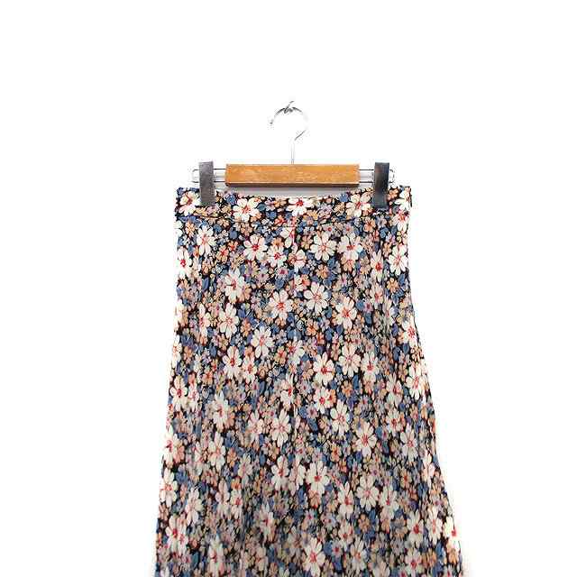 中古】ザラ ZARA スカート フレア ロング マキシ丈 花柄 XS