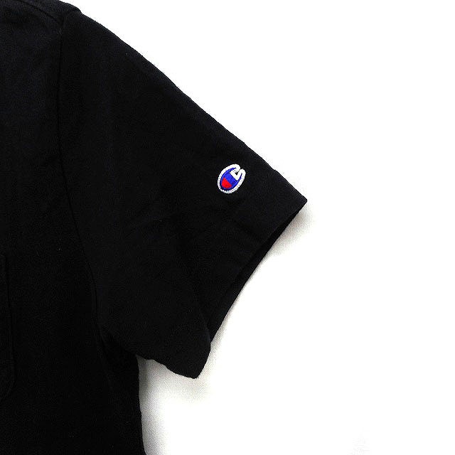 中古】チャンピオン CHAMPION ショートスリーブ Tシャツ 丸首 ロゴマーク 胸ポケット コットン 綿 M ブラック 黒の通販はau PAY  マーケット ブランド古着のベクトル au PAY マーケット－通販サイト