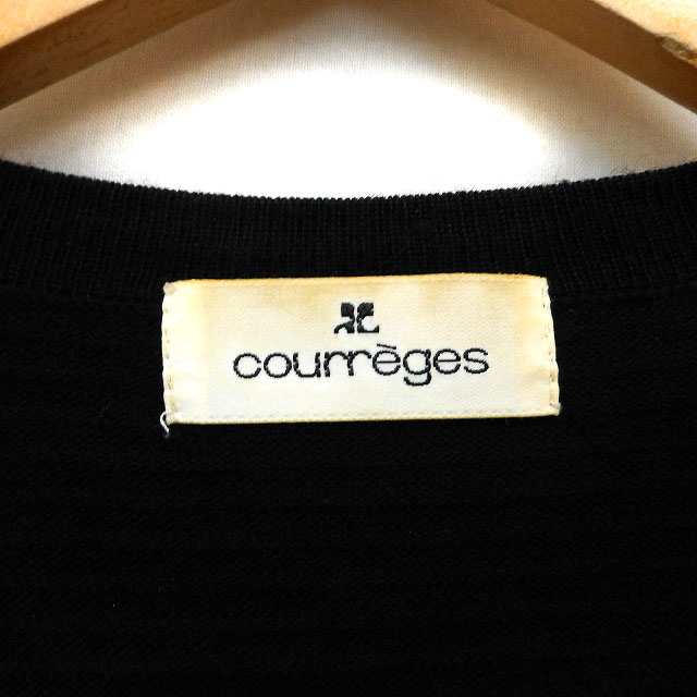 中古】クレージュ courreges カーディガン ニット ウール混 クルー ...