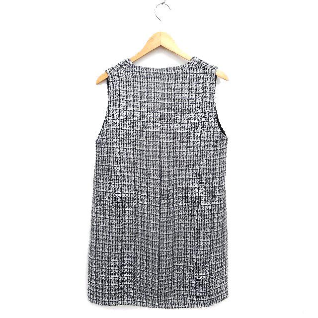 中古】ザラ ZARA ワンピース フレア ミニ ツイード ノースリーブ