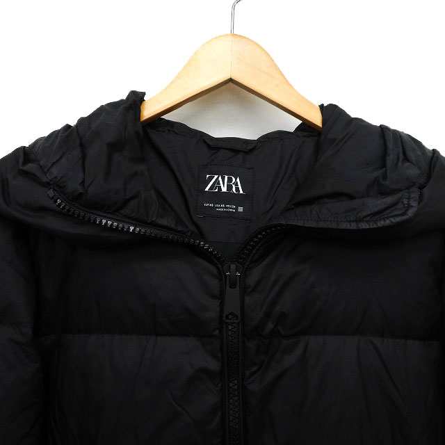 中古】ザラ ZARA ダウンコート アウター ミドル フード ジップアップ