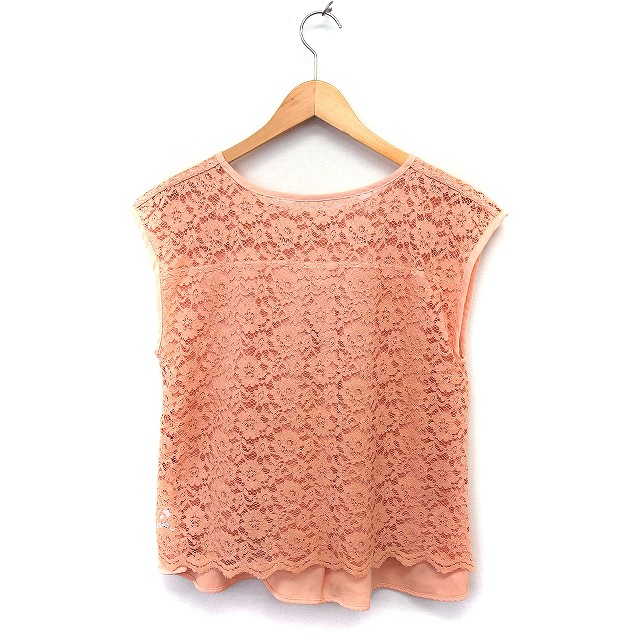 ピンク レース ノースリーブ トップス ピンクノースリーブレース