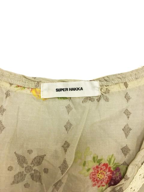 中古 スーパーハッカ Super Hakka ワンピース レース Xネック ひざ下丈 花柄 総柄 半袖 ベージュ オレンジ レディースの通販はau Pay マーケット ブランド古着のベクトル