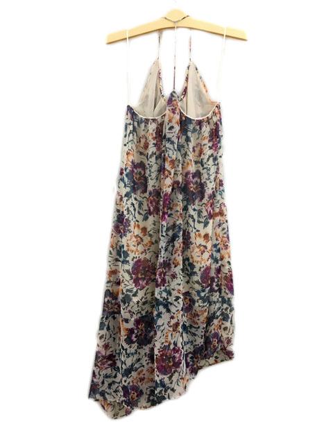 中古 ザラ ベーシック ワンピース フレア キャミワンピ ミモレ丈 総柄 アシンメトリー Usa Xs ベージュ 紫の通販はau Pay マーケット ブランド古着のベクトル