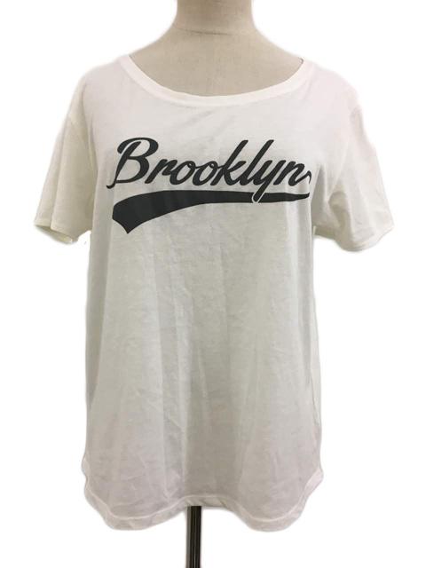 中古 アングリッド Ungrid Tシャツ カットソー ラウンドネック プリント 半袖 F グレー 白 ホワイト レディースの通販はau Pay マーケット ブランド古着のベクトル