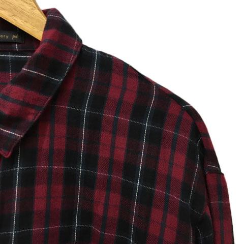 中古 イーハイフンワールドギャラリー Pd ワンピース シャツ ミニ チェック 長袖 F 赤 黒 レッド ブラックの通販はau Pay マーケット ブランド古着のベクトル