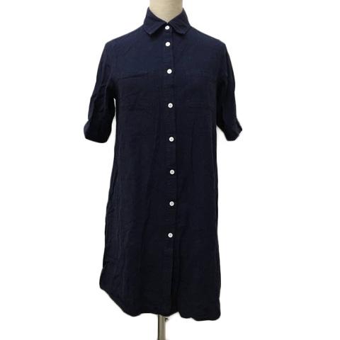 中古 レトロガール ワンピース シャツ Iライン ミニ スタンダード リネン 半袖 M 紺 ネイビー レディースの通販はau Pay マーケット ブランド古着のベクトル