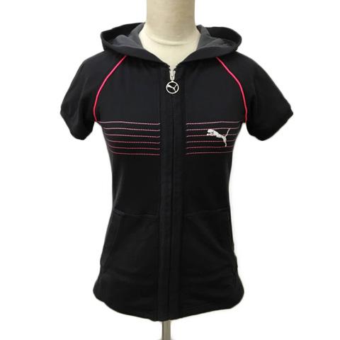中古 プーマ Puma パーカー スウェット ジップアップ 半袖 S 黒 ピンク ブラック レディースの通販はau Pay マーケット ブランド古着のベクトル