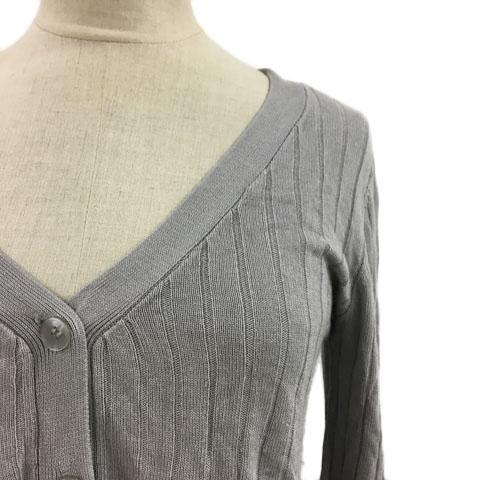 中古 アズールバイマウジー Azul By Moussy カーディガン ニット Vネック リブ 長袖 M グレー レディースの通販はau Pay マーケット ブランド古着のベクトル