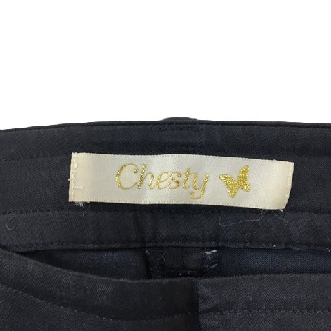 中古】チェスティ Chesty パンツ テーパード ロング 無地 ビジュー 0