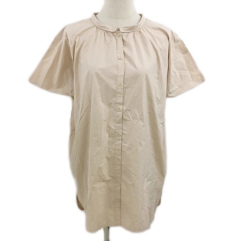 【中古】アラアラ ara ara ブラウス シャツ チュニック 無地 ドルマンスリーブ 半袖 2 ピンク ベージュ レディース|au PAY マーケット