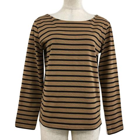 ナチュラルビューティーベーシック カットソー プルオーバー 無地 長袖 M 黒 中古ナチュラルビューティーベーシック カットソー プルオーバー